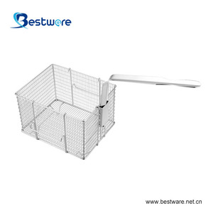 Individuelle Küche Draht-Fritteuse mit Edelstahl-Quadrat-Sieb und rechteckigen Bratkorb für Speisen Kochen Metall-Kochgeschirr-Set - Product Image 6
