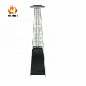 Dancing flame pyramid outdoor patio heater waterproof 360 infrared gas heater with safe touch led infrared patio heater ningbo