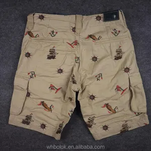 Commercio all'ingrosso oem odm logo personalizzato Mens in tutto stampa shorts di cotone cargo pantaloni di scarsità degli uomini