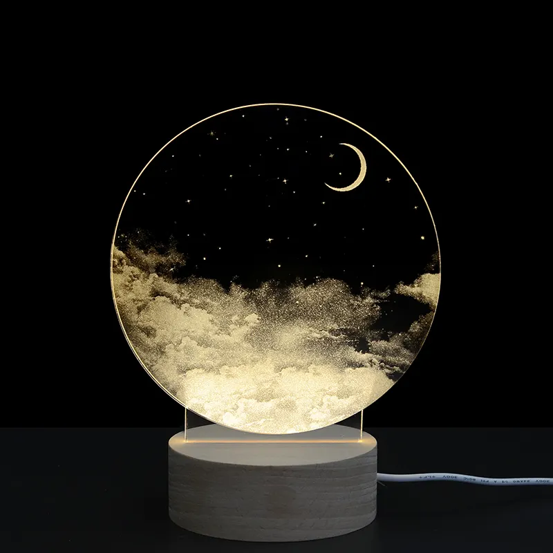 Modern Table Lamp Gift For Lover Lamp Table Moon Light