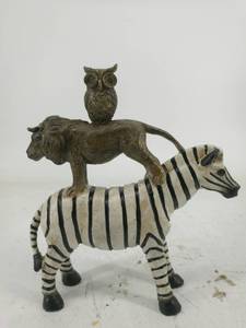 Décoration en résine unique en forme de pyramide d'animaux, figurine de trio de coq, de <span class=keywords><strong>cochon</strong></span> et de vache - Product Image 6