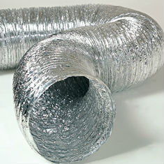 Ducto de Aire Flexible Resistente al Fuego, Semirrígido, de Lámina de Aluminio para Sistemas HVAC, para Retorno de Aire - Product Image 2