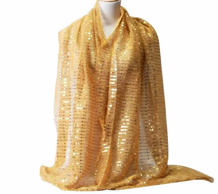 women fashion Glitter shinning muslim hijab scarf dubai pashmina shawl scarves with sequins