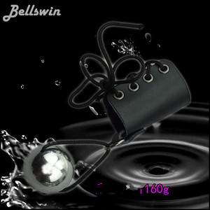 Anelli del pene in pelle con estensione della barella del gancio del pene con un peso del dispositivo di ingrandimento del pene con sfera in metallo da 160g - Product Image 4