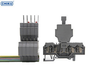 Bloco <span class=keywords><strong>terminal</strong></span> do fusível com o trilho do ruído de 6.3A 250V montado, bloco <span class=keywords><strong>terminal</strong></span> do seccionador - Product Image 2