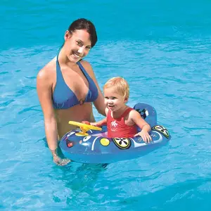 夏季2023贝斯特34045 28英寸x 22英寸婴儿游泳池座椅船充气婴儿水上浮子