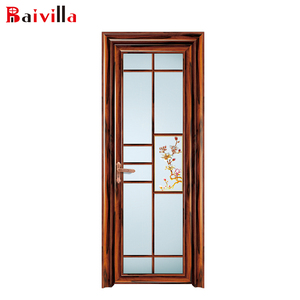 Les portes battantes simples les plus populaires pour toilettes intérieures, portes <span class=keywords><strong>de</strong></span> salle <span class=keywords><strong>de</strong></span> bain en aluminium, portes <span class=keywords><strong>de</strong></span> toilettes en verre dépoli - Product Image 4