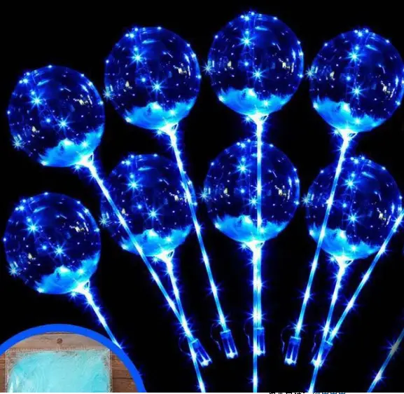 Party Dekoration <span class=keywords><strong>aufblasbare</strong></span> leuchten Bobo Ballon Lichter blinken LED Helium Luftballons für Werbung, um Geschenke zu fördern