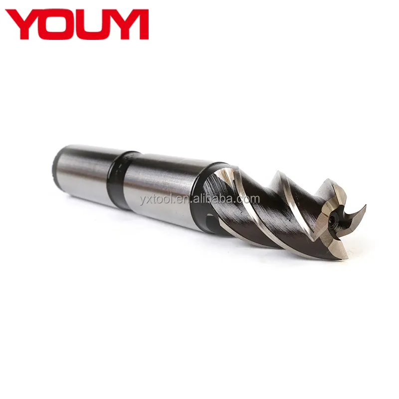 HSS Morse Taper Shank End Mill 4 Sáo Nhà Máy Cuối Cùng Cho Thép