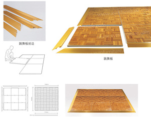 Plancher <span class=keywords><strong>de</strong></span> danse portable en bois <span class=keywords><strong>facile</strong></span> à <span class=keywords><strong>poser</strong></span> pour les événements - Product Image 4