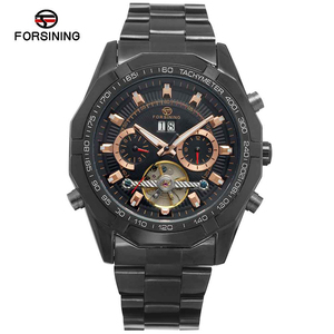 Orologi da <span class=keywords><strong>Uomo</strong></span> Forsining in <span class=keywords><strong>Acciaio</strong></span> Inossidabile Dorato Impermeabili di Marca di Lusso <span class=keywords><strong>Orologio</strong></span> da Polso Meccanico Trasparente - Product Image 5