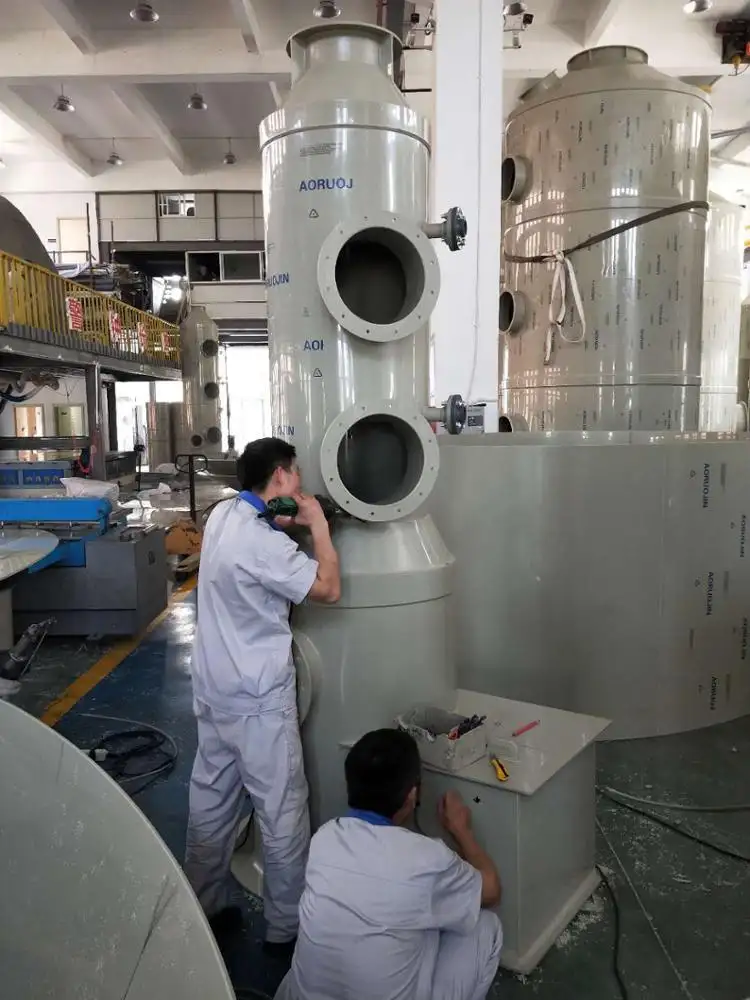 Customized Size Packing Tower Wet Scrubber Gas Scrubber Lab Exhaust Gas Treatment