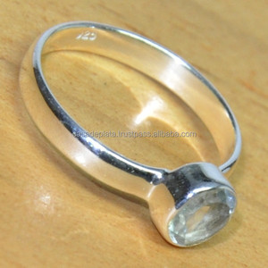 925แหวนเงินสเตอร์ลิงคลาสสิกประดับพลอยบุษราคัมสีฟ้าเครื่องประดับดีไซเนอร์แฟชั่นสำหรับผู้ชายผู้หญิงสำหรับงานแต่งงาน - Product Image 1