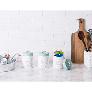 Kitchen <strong>Container</strong> Sets Storage Jar Ceramic <strong>Flour</strong> Tea Sugar Coffee Canister - Product Image 5