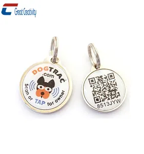 NFC Haustier ID RFID Tag, QR Code RFID Pet Tracking Dog Tag