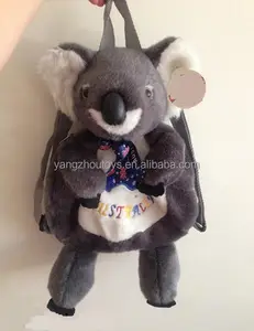 Hot Sale Dark Grey Color Koala Plush Bags Kids Backpack