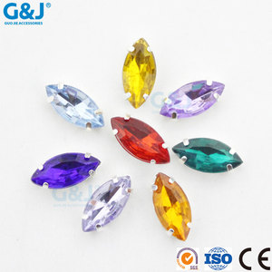 Guojie marca Marquise Forma Taiwán acrílico decoración piedras cosen en granos de Acrílico con garra al por mayor - Product Image 1