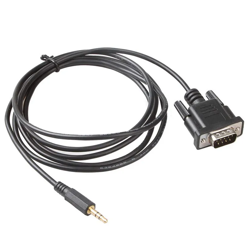 0.6m 3 Pole Stereo DC Plug Audio To RS232 3.5mm Audio Jack Serial Cable AV Cable RS232