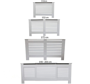Cubierta ajustable para <span class=keywords><strong>radiador</strong></span>, cubierta para <span class=keywords><strong>radiador</strong></span> de pared pintada en <span class=keywords><strong>blanco</strong></span> - Product Image 2