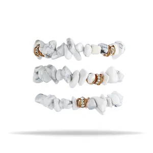 Di nuovo Modo di <span class=keywords><strong>Corallo</strong></span> Turchese Occhio di Tigre Pietra Quarzo Rosa Bianco HoAwlite Chip di Cristallo Perline Braccialetto Lungo - Product Image 1