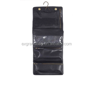 Hot Selling Pu Leather Shave Dopp Kit Travel <strong>Hanging</strong> Toiletry <strong>Wash</strong> <strong>Bag</strong> - Product Image 5