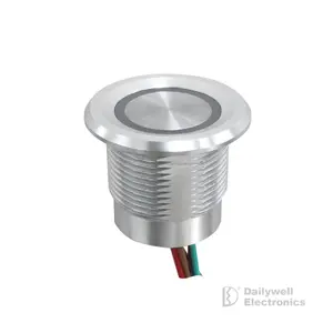 19mm High performance IP67 IK LED water-proof matel pushbutton Piezo switch