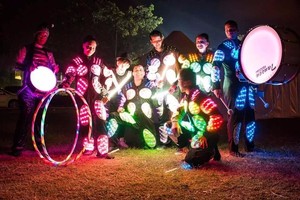 Trajes de baile Pixels LED Tron, trajes LED a todo color controlados inalámbricos - Product Image 5