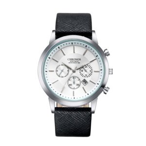 Bán Buôn Quartz Leather Men Cổ Tay Đồng Hồ Thấp MOQ 3 ATM Đồng Hồ Chống Thấm Nước Người Đàn Ông Cổ Tay - Product Image 1