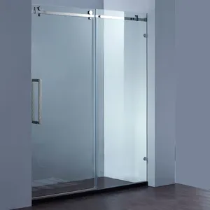 Soft closing sliding system roller glass shower door JP0203