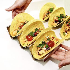 Support de plateau de service en acier inoxydable, support pour coquilles de <span class=keywords><strong>tacos</strong></span>, vente en gros - Product Image 5