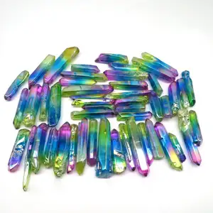 Wholesale Colorful Amazing Natural Aura Quartz Reiki Crystal Points