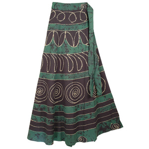 กระโปรงผ้าฝ้ายลายสตรี,สไตล์วินเทจแบบอินเดียรุ่นใหม่ - Product Image 2