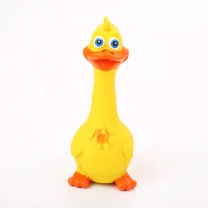 Top vendita classica forma di anatra squeaky divertenti <span class=keywords><strong>pet</strong></span> lattice giocattoli - Product Image 1