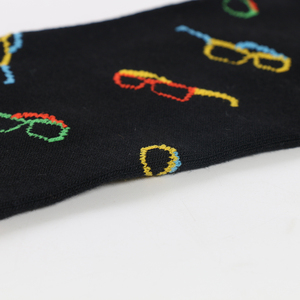 Nouvelles <span class=keywords><strong>chaussettes</strong></span> fantaisie pour hommes, motif lunettes amusantes, design tendance, qualité supérieure - Product Image 4