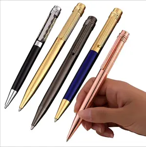 قلم حبر معدني 2024 قلم حبر فاخر للأعمال الكتابة هدية اللوازم المدرسية والمكتبية بحبر أسود قابل لإعادة الشحن