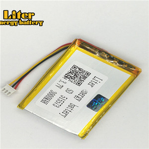 Plugue 2.5-<strong>3</strong> P <strong>3</strong>.7 515573 mAh 3000 V Recarreg&aacute;vel LiPo battery solar Lithium Battery Li-ion polymer with PCM - Product Image 1