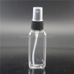 Chai Xịt Nhựa Pet Hình Vuông <span class=keywords><strong>50Ml</strong></span> Chai Mực Đỏ Màu Hồng Hổ Phách Có Nắp Màu Trắng Đen Cho Mỹ Phẩm - Product Image 3