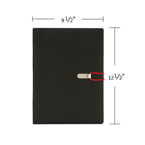 Al por mayor promocional A4 poliéster <span class=keywords><strong>carpeta</strong></span> tela 600D conferemce cubierta documento con cierre elástico - Product Image 2