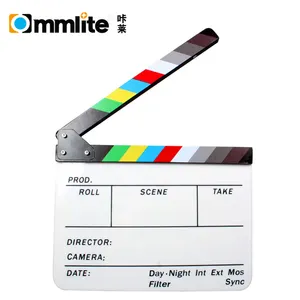 Acrylic Tấm Gỗ Nhỏ Clapperboard Xóa Khô Giám Đốc Movie Film Lươi Ban Slate với Màu Dính