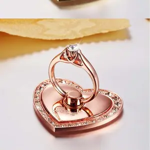 Lover Heart Beautiful Berlian Ponsel, Aksesori Kickstand Cincin Rotasi, Dudukan Ponsel