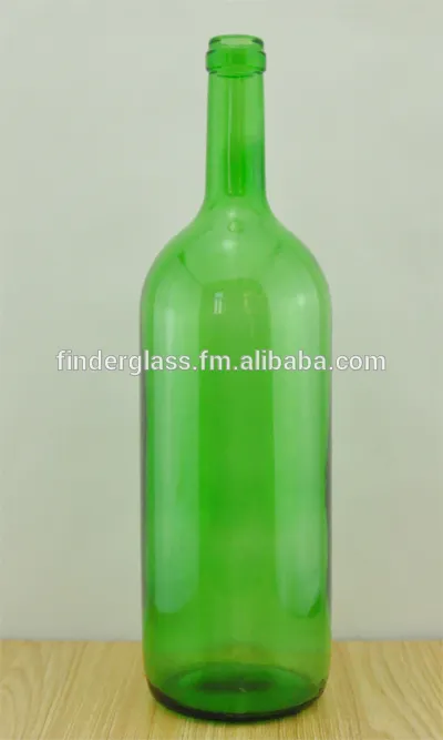 大型サイズのガラスワインボトル1500ml/150clガラス瓶/酒のガラスびん