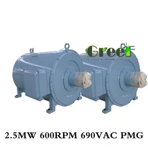 1000kw 1MW 3 Phase AC Low Speed/Rpm Synchronous Permanent Magnet Generator Wind/Water/Hydro Power