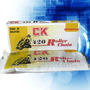 Yeni paket CD70 CK420-104L motosiklet zincir kitleri pakistan için