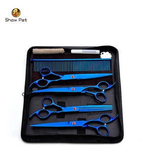 Attractive price pet grooming scissor set 6CR stainless steel pet scissors grooming