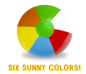 Unionpromo bola inflável clássica do pvc do personalizado 6 cores da praia