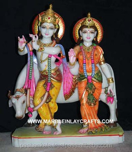 Idol, marbre, Radha, Krishna - Product Image 1