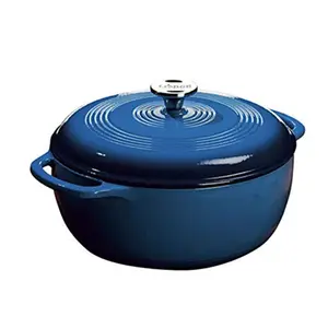 Keramische Braadpan Geëmailleerd Gietijzeren Nederlandse Oven. Blauw Emaille Nederlandse Oven (Blauw)