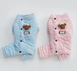 Sudadera con capucha de invierno para perros y ropa de algodón para mascotas, ropa cálida para perros, suéter, pijamas para perros
