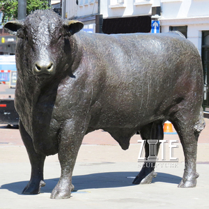 Al aire libre decoración plaza animal escultura <span class=keywords><strong>de</strong></span> bronce Toro hereford estatua - Product Image 3