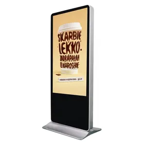 Lobby indoor verticale monitor lcd digital signage touch screen chiosco totem display lcd